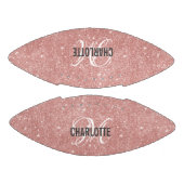 バラエレガント金ゴールドグリッターモノグラム名サッカー アメリカンフットボール (パネル)