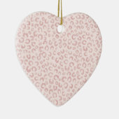 バラエレガント金ゴールドグリッターレオパードアニマルプリント セラミックオーナメント (右)