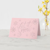 バラエレガント金ゴールドグリッターレットイットスノーフレーク カード (黄色い花)