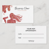 バラエレガント金ゴールドグリッターレディハイドレッサー 予約カード (正面/裏面)