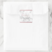 バラエレガント金ゴールドグリッター白大理石ベビーシャワー スクエアシール (バッグ)