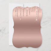 バラエレガント金ゴールドグリッター50th誕生日パーティー 招待状 (裏面)