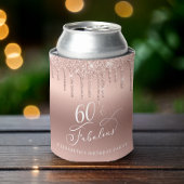 バラエレガント金ゴールドグリッター60th誕生日パーティー 缶クーラー