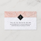 バラエレガント金ゴールドグレイ大理石名刺 名刺 (裏面)