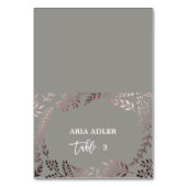 バラエレガント金ゴールドグレイ結婚ズ・エスコート テーブルナンバー (正面)