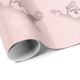 バラエレガント金ゴールドサンタクロースクリスマスパターン ラッピングペーパー