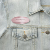 バラエレガント金ゴールドシンプルテンプレートトレンディー楕円 名札 (インサイチュ)