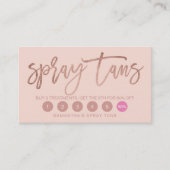 バラエレガント金ゴールドスクリプトスプレー赤面ピンク ロイヤリティカード (正面)