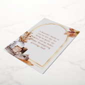 バラエレガント金ゴールドスクリプトハーベストホームデコールアイテム 箔シーズンカード (回転した状態)