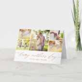 バラエレガント金ゴールドスクリプト母の日の写真 カード (正面)