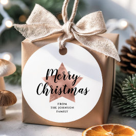 バラエレガント金ゴールドスタークリスマス フェイバータグ