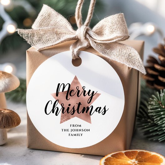 バラエレガント金ゴールドスタークリスマス フェイバータグ