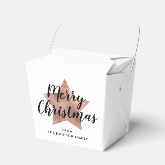 バラエレガント金ゴールドスタークリスマス フェイバーボックス (正面サイド)