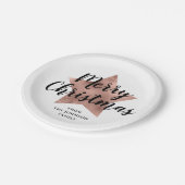 バラエレガント金ゴールドスタークリスマス ペーパープレート (アングル)