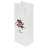 バラエレガント金ゴールドスタークリスマス ワインギフトバッグ (裏面アングル)