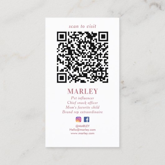 バラエレガント金ゴールドスターSNSフォトモノグラム 名刺 (裏面)