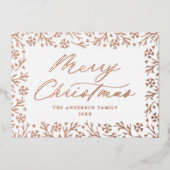 バラエレガント金ゴールドスノーフレーク非写真 箔シーズンカード (正面)