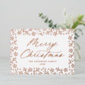 バラエレガント金ゴールドスノーフレーク非写真 箔シーズンカード (立ち正面)