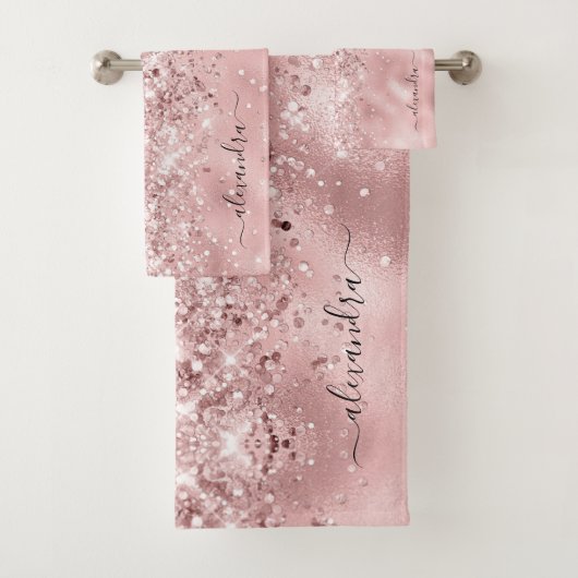 バラエレガント金ゴールドスパークリーグリッターシカスタムック バスタオルセット (インサイチュ)