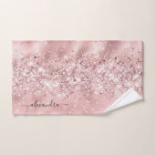 バラエレガント金ゴールドスパークリーグリッターシカスタムック バスタオルセット (ハンドタオル)