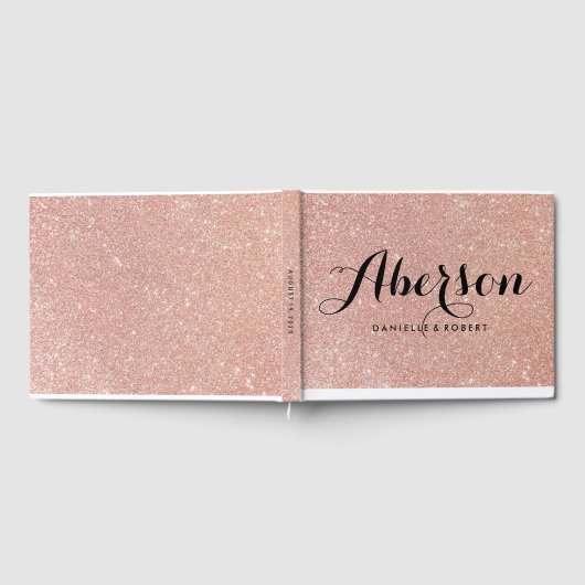 バラエレガント金ゴールドス結婚クリプトのゲストブック ゲストブック (全面)