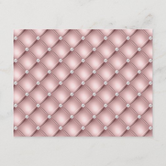 バラエレガント金ゴールドダイヤモンドタフテッドウェディングレセプション エンクロージャーカード (裏面)