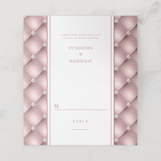 バラエレガント金ゴールドダイヤモンドタフテ結婚ィーズ プレイスカード (外部開封)