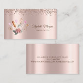 バラエレガント金ゴールドダイヤモンド、花、ベーカリーツール 名刺 (正面/裏面)