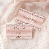 バラエレガント金ゴールドダマスクモノグラ結婚ムのウェブサイト エンクロージャーカード