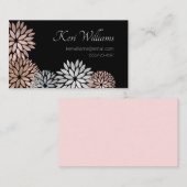 バラエレガント金ゴールドダリアフローラグリッターフォイル 名刺 (正面/裏面)