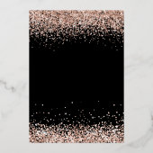 バラエレガント金ゴールドディスコボールレッツパーティー誕生日 箔招待状 (裏面)