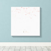 バラエレガント金ゴールドドットマンダラ キャンバスプリント (インサイチュ (ウッドフロア))