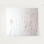 バラエレガント金ゴールドドットマンダラ タペストリー (正面(横))