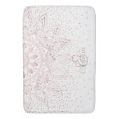 バラエレガント金ゴールドドットマンダラ バスマット (正面縦)