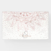 バラエレガント金ゴールドドットマンダラ 横断幕 (横)