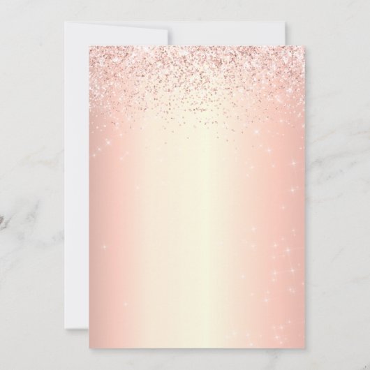 バラエレガント金ゴールドドレスキンセアニェラ 招待状 (裏面)