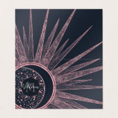 バラエレガント金ゴールドドードルサンムーンマンダラデザイン 名刺 (外部フラット)