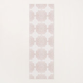 バラエレガント金ゴールドナマステマンダラフラワーパターン ヨガマット (裏面)