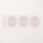 バラエレガント金ゴールドナマステマンダラフラワーパターン ヨガマット (正面(横))