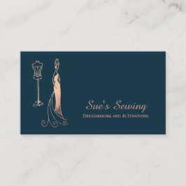 バラエレガント金ゴールドネイビーシースレス 名刺