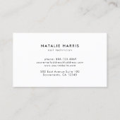 バラエレガント金ゴールドネイリスト 名刺 (裏面)