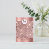 バラエレガント金ゴールドネックレスブレスレットディスプレイカード 名刺 (スタンド正面)