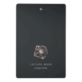 バラエレガント金ゴールドハイビスカスフラワーパーソナライズされた ミニクリップボード (裏面)