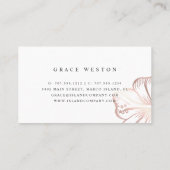 バラエレガント金ゴールドハイビスカスフラワー 名刺 (裏面)