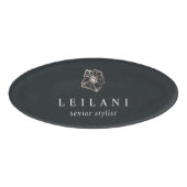 バラエレガント金ゴールドハイビスカスフラワー 名札 (正面)