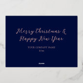 バラエレガント金ゴールドハッピーホリデイズカンパニーフォイルカード 箔シーズンカード (裏面)