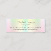 バラエレガント金ゴールドハート、虹色ホログラフィック ロイヤリティカード (裏面)