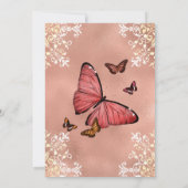 バラエレガント金ゴールドバタフライフローラキンセアニラ 招待状 (裏面)