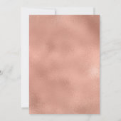 バラエレガント金ゴールドバタフライフローラブライダルシャワー 招待状 (裏面)