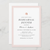 バラエレガント金ゴールドバラミニマリストリハーサルディナー 招待状 (正面/裏面)